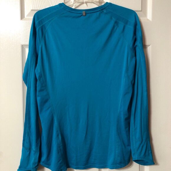 Nike Dri Fit Athletic Long Sleeve Shirt Size Large Reflective Sleeves - Picture 4 of 10